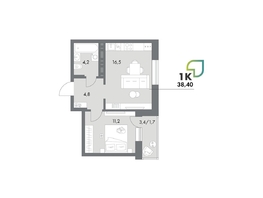 Продается Студия ЖК Аллея Парк, 4 этап, 38.4  м&sup2;, 5990400 рублей