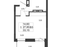 Продается Студия ЖК Дивные Дали, 1 очередь, 33.15  м&sup2;, 5160000 рублей