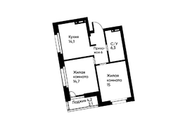 Продается 2-комнатная квартира ЖК Ранвэй, 57.3  м&sup2;, 10587444 рублей