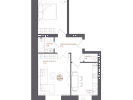 Продается 2-комнатная квартира ЖК Звезда, 55.49  м&sup2;, 7657620 рублей