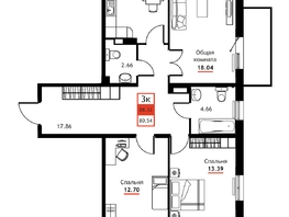 Продается 3-комнатная квартира ЖК Академик, 88.32  м&sup2;, 10400000 рублей