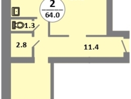Продается 2-комнатная квартира ЖК Снегири, дом 10, 64.4  м&sup2;, 8340000 рублей