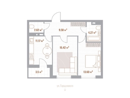 Продается 2-комнатная квартира  Николаевские кварталы, Воскресенский, 59.46  м&sup2;, 13259580 рублей