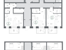 Продается 1-комнатная квартира ЖК Юдинский, дом 1.1, 40.12  м&sup2;, 10579644 рублей