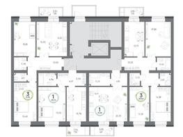 Продается 1-комнатная квартира ЖК Юдинский, дом 1.1, 45.74  м&sup2;, 7871854 рублей