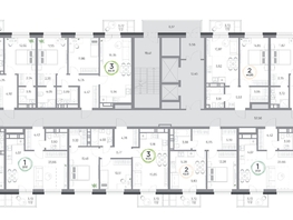 Продается 3-комнатная квартира ЖК Юдинский, дом 1.4, 61.14  м&sup2;, 8822502 рублей