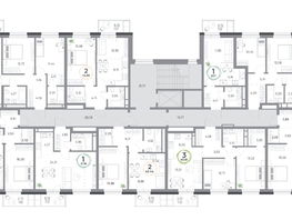 Продается 2-комнатная квартира ЖК Юдинский, дом 1.4, 48.51  м&sup2;, 7024248 рублей