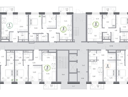Продается 3-комнатная квартира ЖК Юдинский, дом 1.5, 61.14  м&sup2;, 8535144 рублей