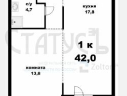 Продается 1-комнатная квартира Павловский тракт, 42 м², 3115000 рублей