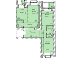 3-комнатная квартира, 94.8 м², 17/17 этаж