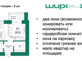 Продается 1-комнатная квартира ЖК Широта, корпус 1, 29.2  м², 4140560 рублей