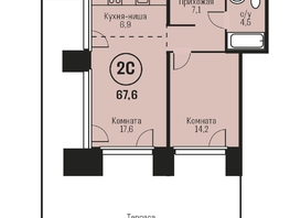 Продается 2-комнатная квартира ЖК Адалин на Семенова, дом 27 (Христенко, 2 к 2), 67.6  м², 9126000 рублей