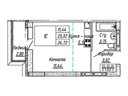 Продается Студия ЖК Дружба, Шевченко, 135, 24.72 м², 4696800 рублей