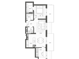 Продается 2-комнатная квартира ЖК Меланж, 64.97  м², 11589000 рублей