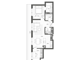 Продается 1-комнатная квартира ЖК Меланж, 63.5  м², 11857000 рублей
