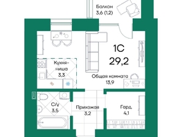 Продается Студия ЖК Широта, корпус 1, 29.2  м², 4855960 рублей