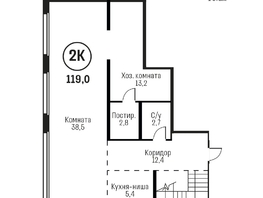 Продается 2-комнатная квартира Адалин на Сергея Семенова, 27, 119  м², 15000000 рублей