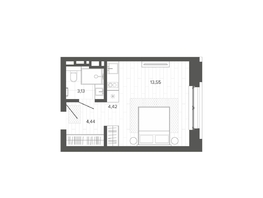 Продается 1-комнатная квартира ЖК Меланж, 25.54 м², 5100000 рублей