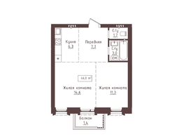 Продается 2-комнатная квартира ЖК Империал, 46  м&sup2;, 8326000 рублей