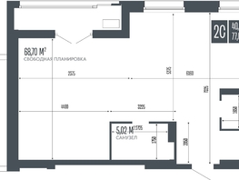 Продается 3-комнатная квартира ЖК Опера Резиденс, 77.12  м&sup2;, 17891840 рублей