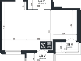 Продается 2-комнатная квартира ЖК Опера Резиденс, 63.2  м&sup2;, 15989600 рублей