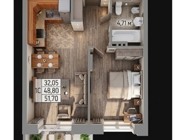 Продается Студия ЖК Олимп , 49.8  м&sup2;, 16027000 рублей