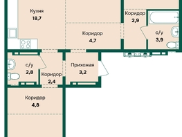 Продается 3-комнатная квартира ЖК Камчатка, корпус 5, 93.2  м&sup2;, 10000000 рублей