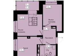 Продается 2-комнатная квартира ЖК Зеленые кварталы, 4 очередь, 46.3 м², 6713500 рублей
