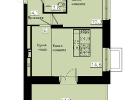 Продается 2-комнатная квартира ЖК Зеленые кварталы, 4 очередь, 43.3 м², 8010500 рублей