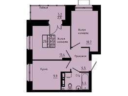 Продается 2-комнатная квартира ЖК Зеленые кварталы, 4 очередь, 45.4  м&sup2;, 6946200 рублей