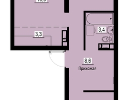 Продается 3-комнатная квартира ЖК Зеленые кварталы, 4 очередь, 56.7  м&sup2;, 8221500 рублей