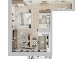 Продается 2-комнатная квартира ЖК 111, 55.21  м&sup2;, 8005450 рублей