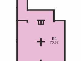Торговая площадь, 70.62 м², 1 этаж, монолит-кирпич
