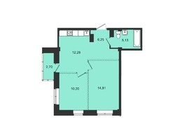 Продается 2-комнатная квартира ЖК Новые кварталы, дом 2, 51.37  м², 5497800 рублей