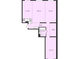 Продается 3-комнатная квартира ЖК Суворов, 91.56  м², 11433900 рублей
