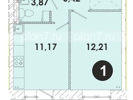 Продается 1-комнатная квартира ЖК Лето, дом 1, 36.67  м², 4399200 рублей