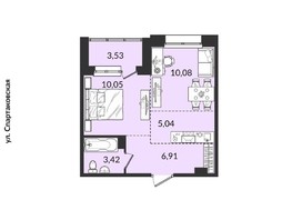 Продается 2-комнатная квартира ЖК Источник, дом 2, 38.68  м², 6307326 рублей
