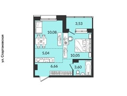 Продается 2-комнатная квартира ЖК Источник, дом 2, 38.96  м², 6021872 рублей
