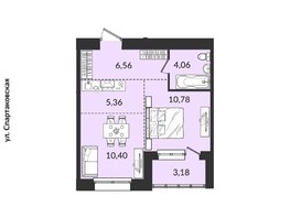 Продается 2-комнатная квартира ЖК Источник, дом 2, 40.34  м², 6235173 рублей