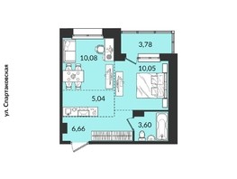 Продается 2-комнатная квартира ЖК Источник, дом 2, 39.21  м², 6584530 рублей