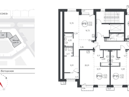 Продается 1-комнатная квартира ЖК СОЮЗ PRIORITY, дом 4, 43.59  м², 9781835 рублей