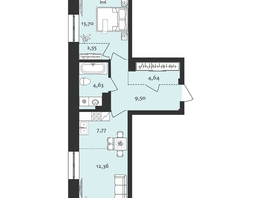 Продается 2-комнатная квартира ЖК Клубный дом на Грязнова, 56.09  м², 22500000 рублей