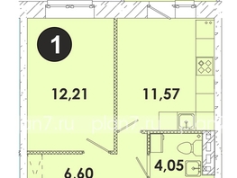 Продается 1-комнатная квартира ЖК Лето, дом 2, 38.2  м², 4755900 рублей