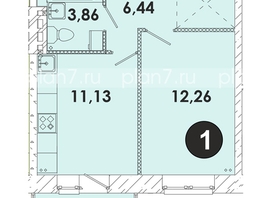 Продается 1-комнатная квартира ЖК Лето, дом 2, 37.6  м², 4869200 рублей