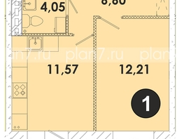 Продается 1-комнатная квартира ЖК Лето, дом 4, 38.2  м², 4717700 рублей