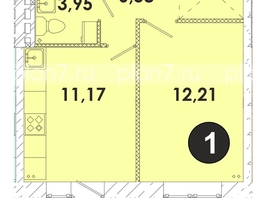 Продается 1-комнатная квартира ЖК Лето, дом 4, 37.6  м², 4643600 рублей