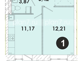 Продается 1-комнатная квартира ЖК Лето, дом 1, 34.7  м², 4565415 рублей