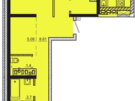 Продается 3-комнатная квартира ЖК Мега, дом 4, 75.54  м², 6798600 рублей