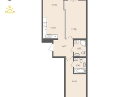 Продается 2-комнатная квартира ЖК Автограф, 73.95  м², 11058722 рублей