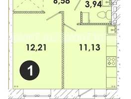 Продается 1-комнатная квартира ЖК Лето, дом 3, 34.6  м², 4552210 рублей